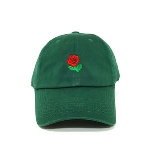 rose  hat *forest green*